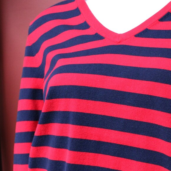 Tommy Hilfiger Red and Blue Striped Sweater - Picture 4 of 10